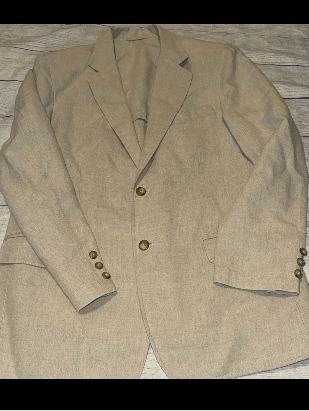 L.L Bean Oatmeal Beige Linen Blazer Men’s 40 Jacket